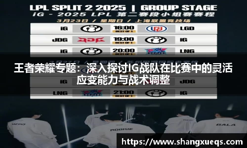 王者荣耀专题：深入探讨IG战队在比赛中的灵活应变能力与战术调整